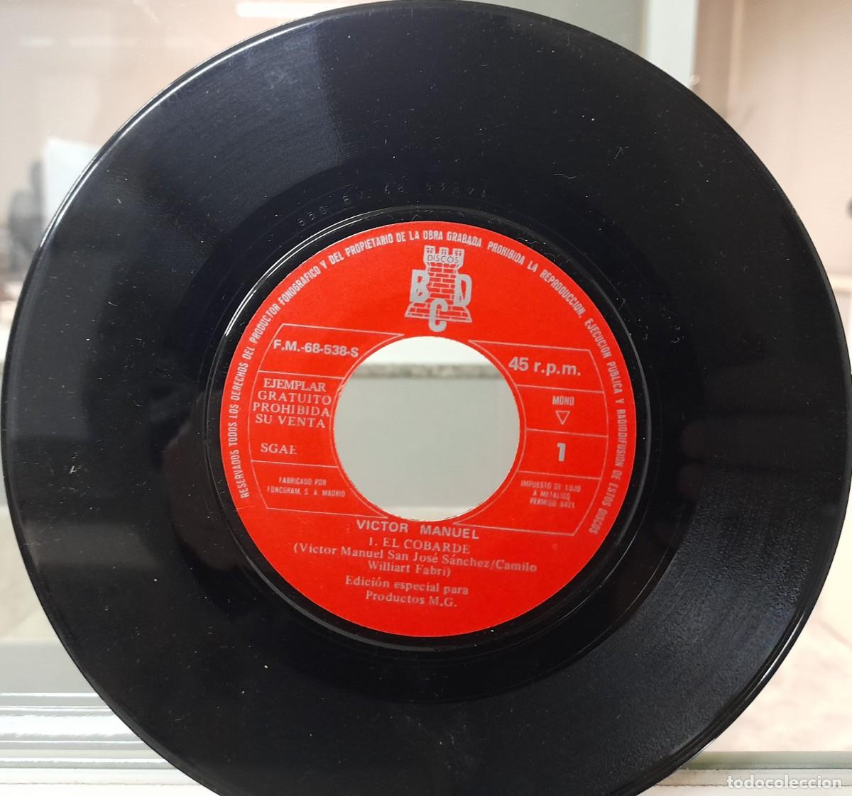Discos de vinilo: Single Victor Manuel (1970) - Foto 3