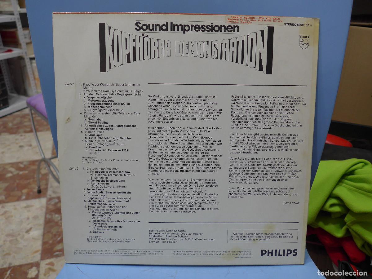 Discos de vinilo: SOUND IMPRESSIONEN KOPFHORER DEMONSTRATION - Foto 2