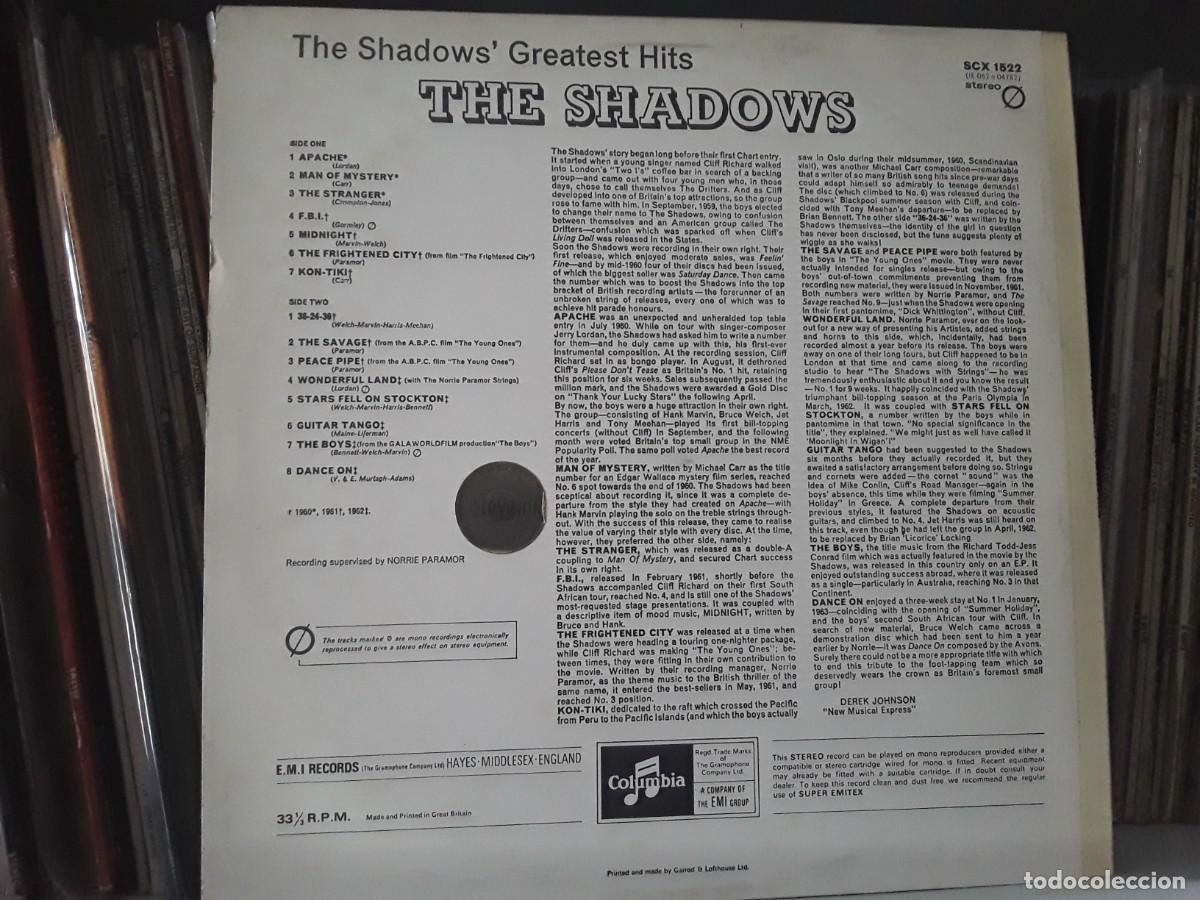 Discos de vinilo: The Shadows &lrm;&ndash; The Shadows Greatest Hits - lp edic. uk - Foto 2
