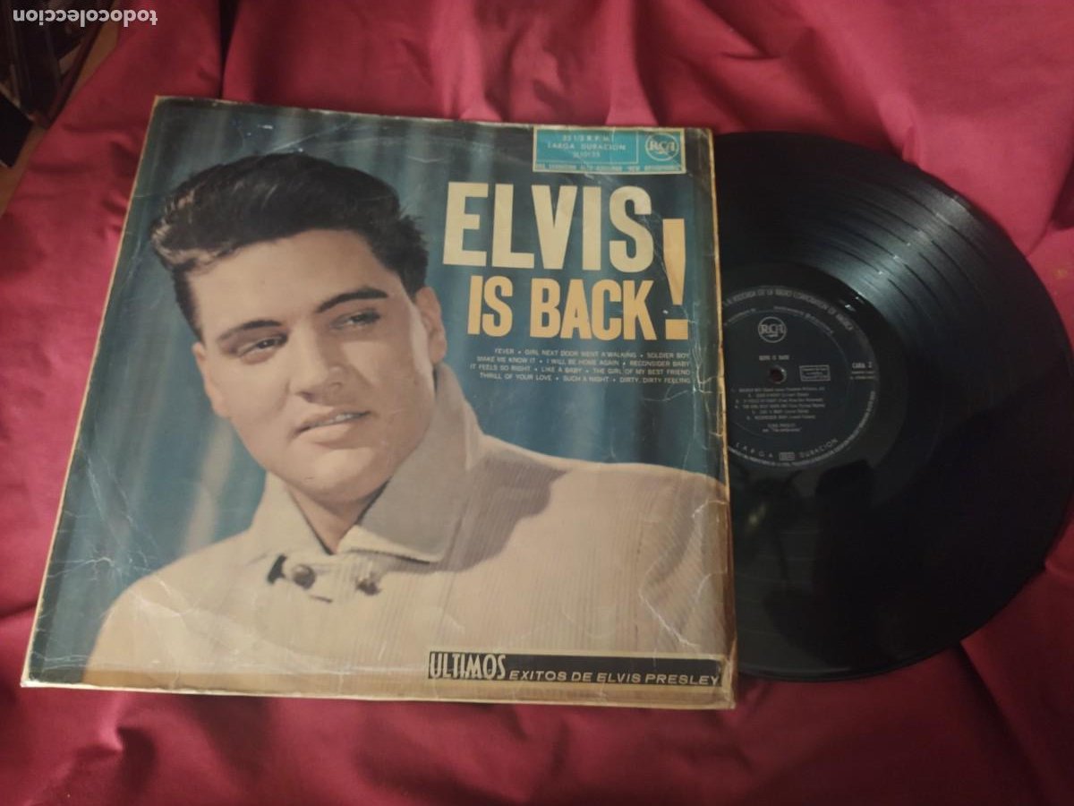 ELVIS PRESLEY -LP ELVIS IS BACK - ORIGINAL ESPAÑOL 1960 - ver fotos!