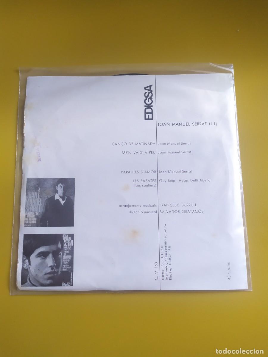 Discos de vinilo: Joan Manuel Serrat - (III) Can&ccedil;&oacute; de matinada 1966 - Foto 2