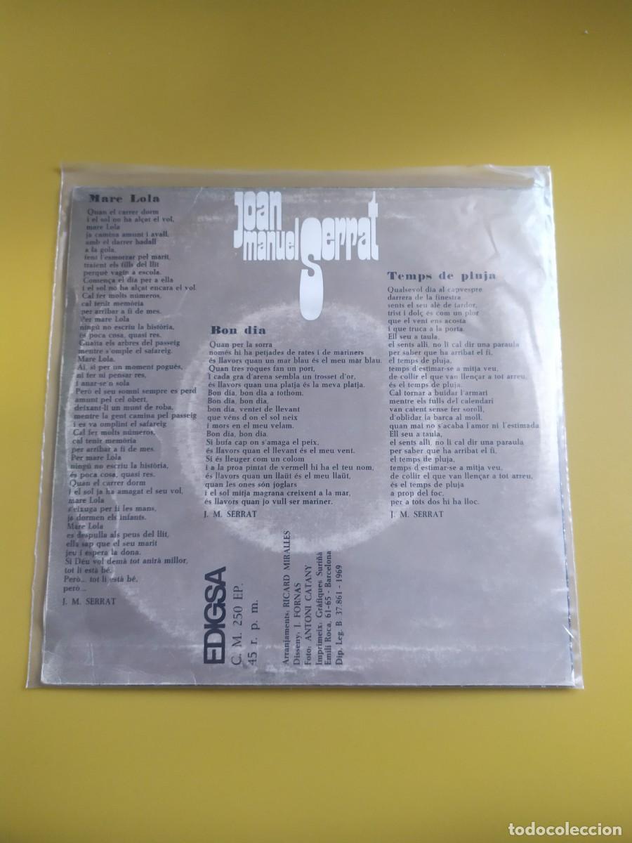 Discos de vinilo: Joan Manuel Serrat - Mare Lola EP 1969 - Foto 2
