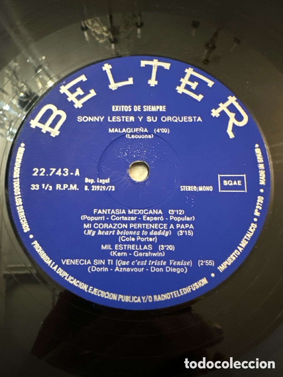 Discos de vinilo: SONNY LESTER Y SU ORQUESTA - EXITOS DE SIEMPRE - LP - BELTER 1973 - Foto 3