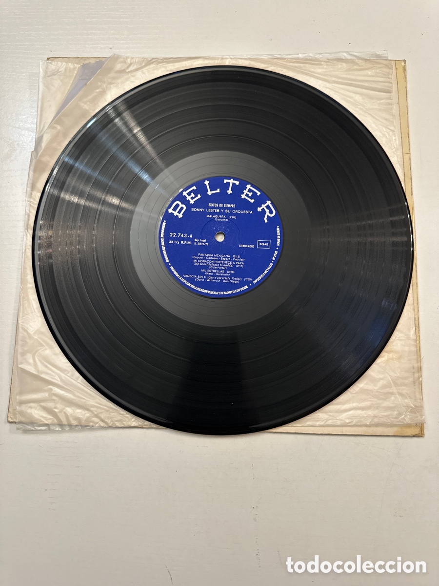 Discos de vinilo: SONNY LESTER Y SU ORQUESTA - EXITOS DE SIEMPRE - LP - BELTER 1973 - Foto 4