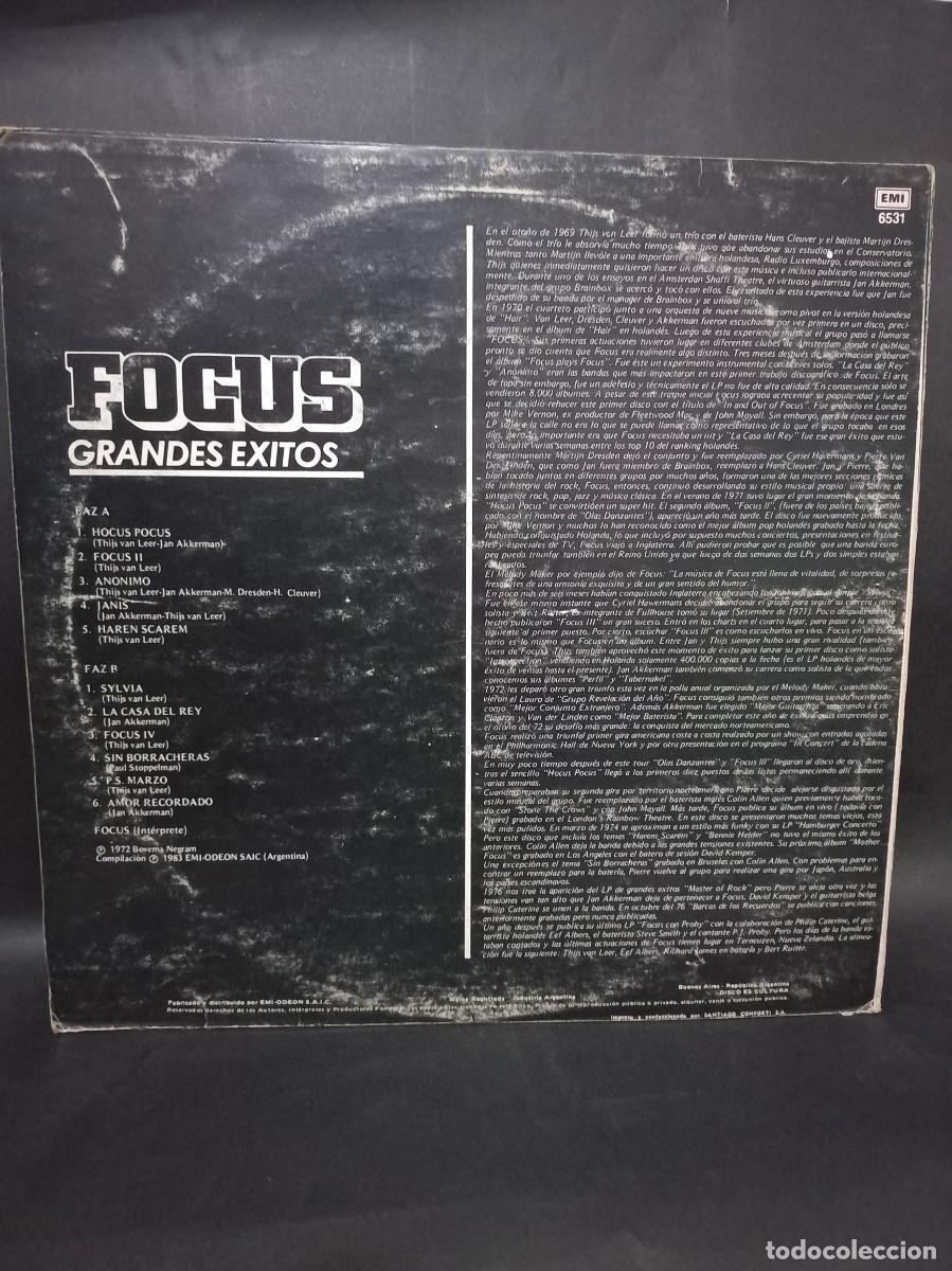 Discos de vinilo: FOCUS - GRANDES EXITOS / EMI 6531 - 1972 - Foto 2