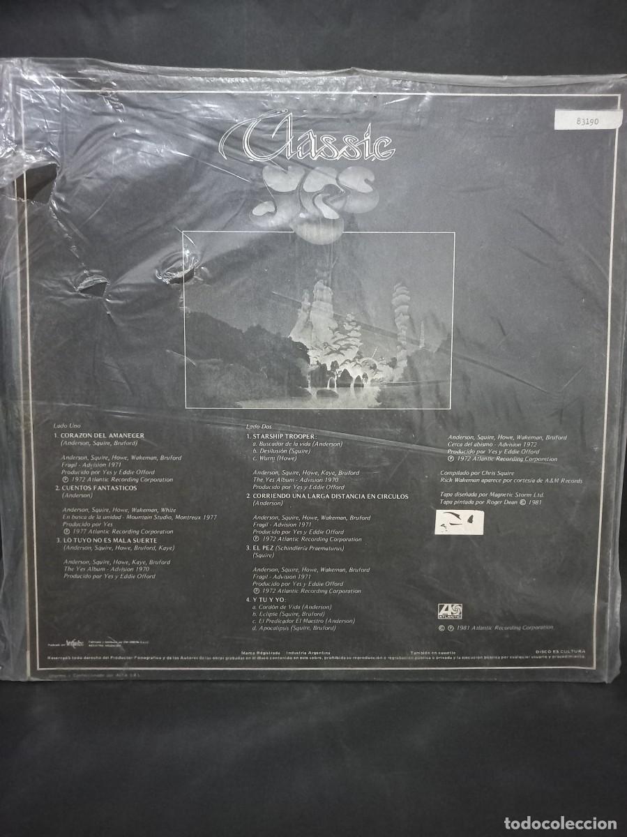 Discos de vinilo: YES - CLASSIC / SLIN 3190 - 1981 - Foto 2