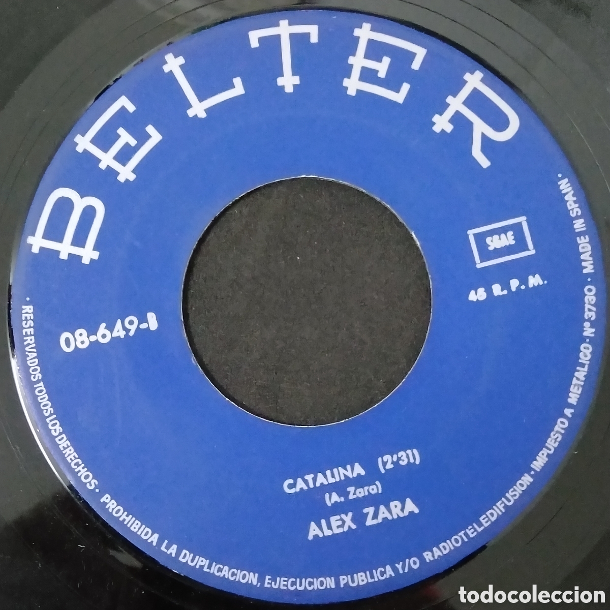 Discos de vinilo: ALEX ZARA - ANDAJULA - 1977 - SINGLE 7&rdquo; - Foto 4