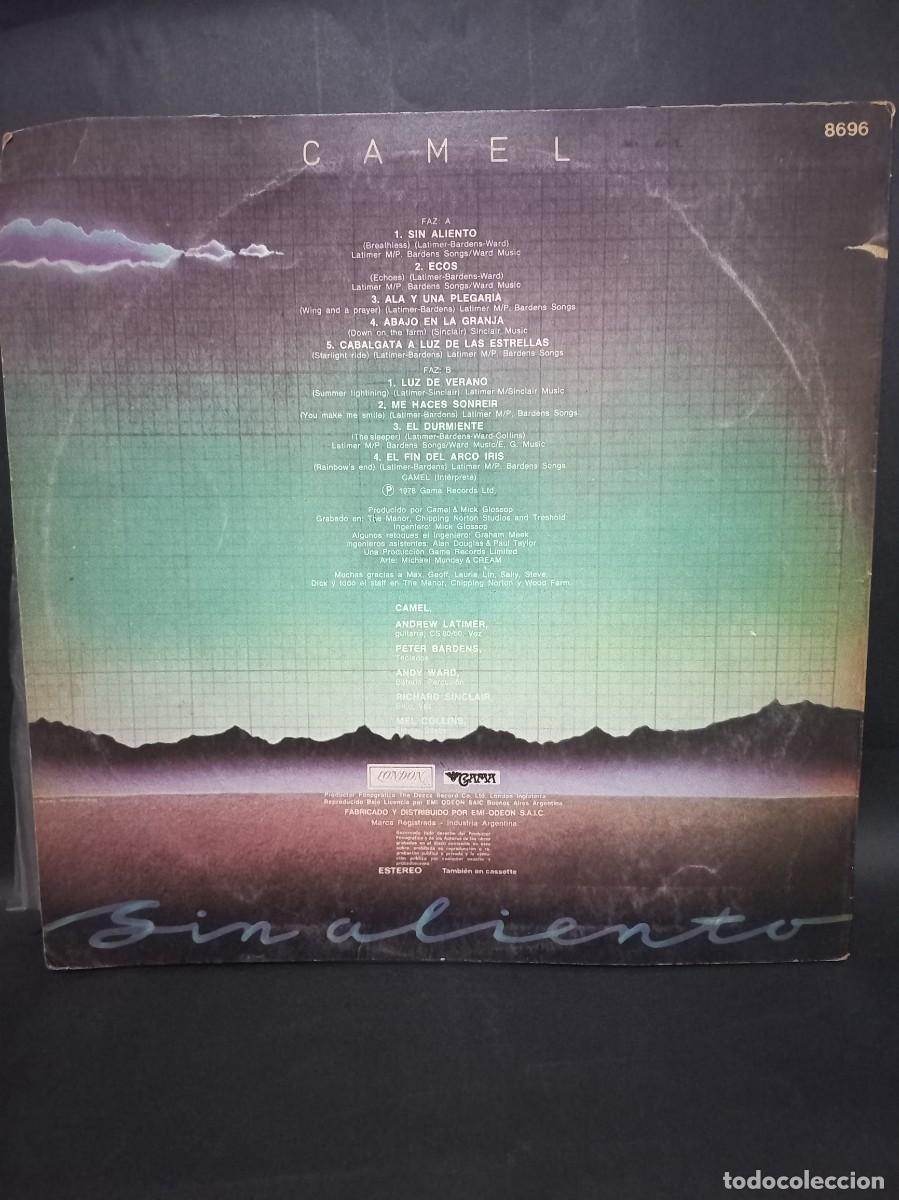 Discos de vinilo: CAMEL - SIN ALIENTO / 8696 - 1978 - Foto 2