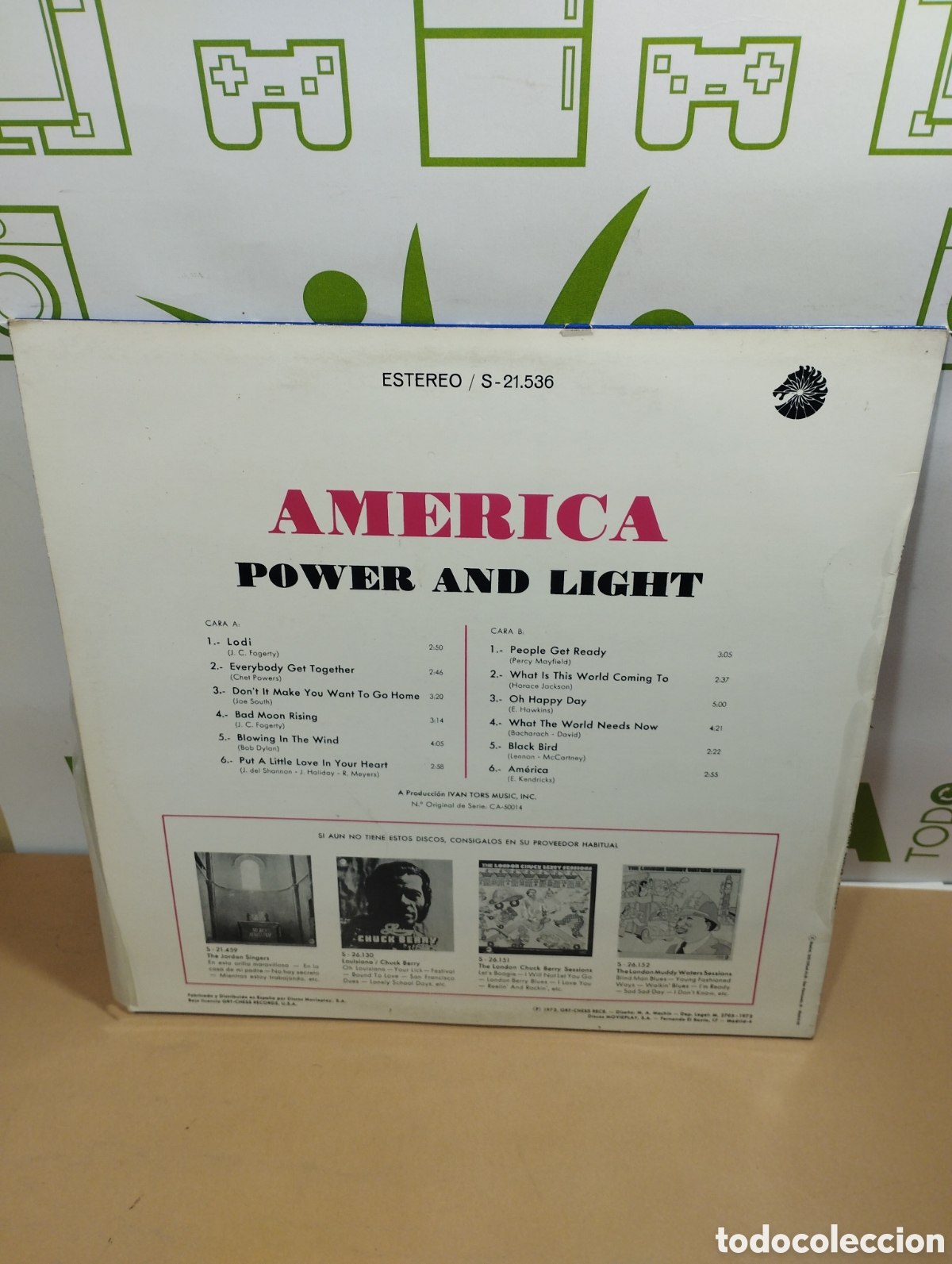 Discos de vinilo: Power and Light. Am&eacute;rica. Lp - Foto 2