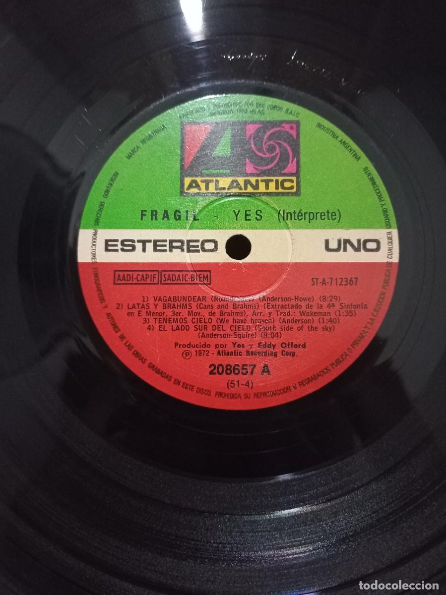 Discos de vinilo: YES - FRAGILE / 208657 - 1971 - Foto 3