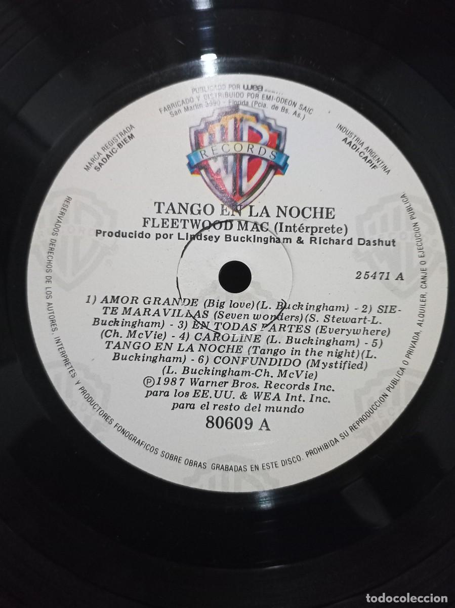 Discos de vinilo: FLEETWOOD MAC - TANGO EN LA NOCHE / 80609 - 1987 - Foto 3