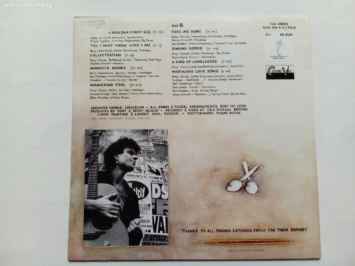 Discos de vinilo: Rory McLeod &ndash; Footsteps And Heartbeats. LP - Foto 2