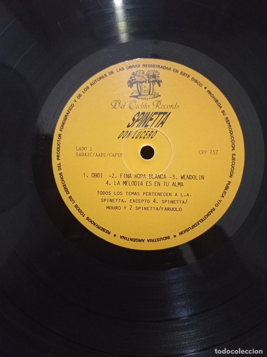 Discos de vinilo: SPINETTA - DON LUCERO / CPP-757 - Foto 3
