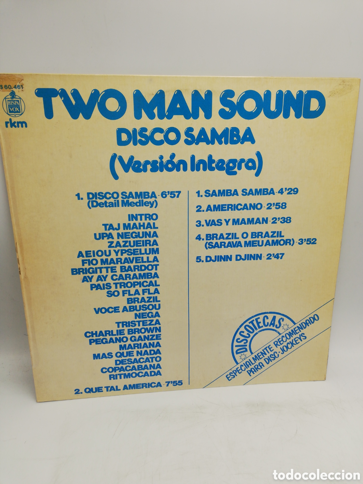 Discos de vinilo: Two Man Sound. Version &Iacute;ntegra. RKM. - Foto 1