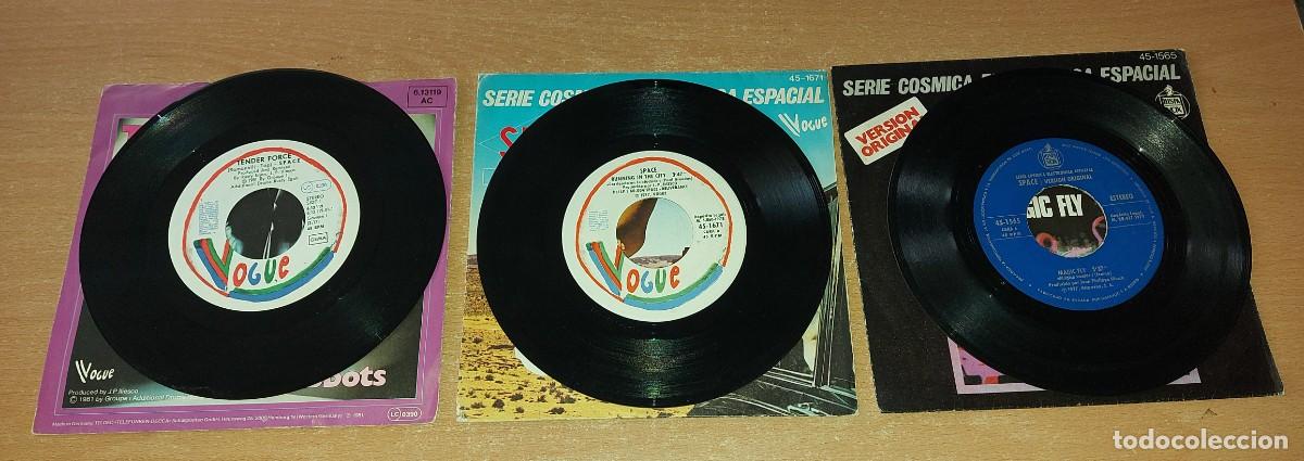 Discos de vinilo: 3 single vinilo 7&rdquo; SPACE MAGIC FLY TENDER ROBOT RUNNING CITY - Foto 3