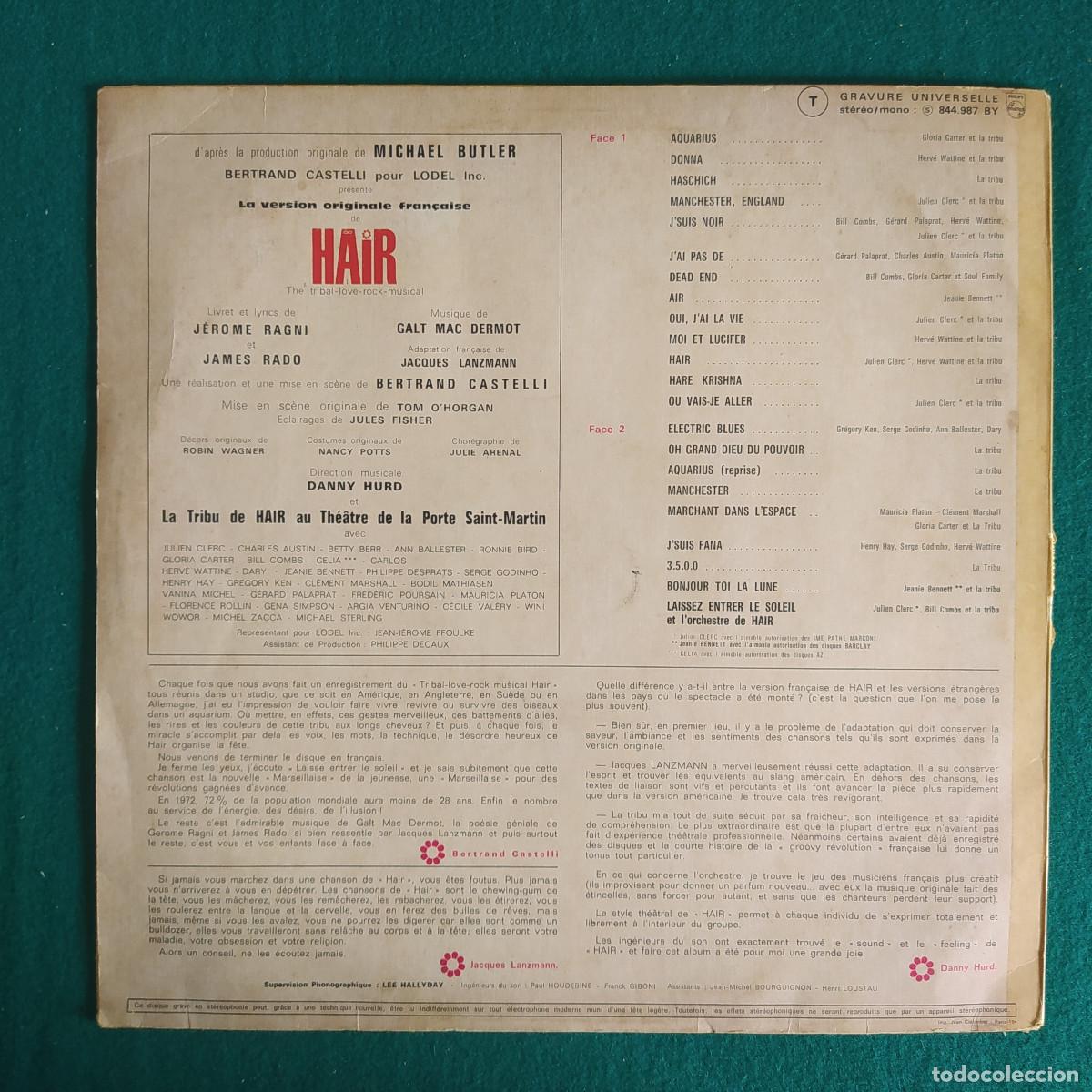 Discos de vinilo: Hair - Version Originale Fran&ccedil;aise - Foto 2