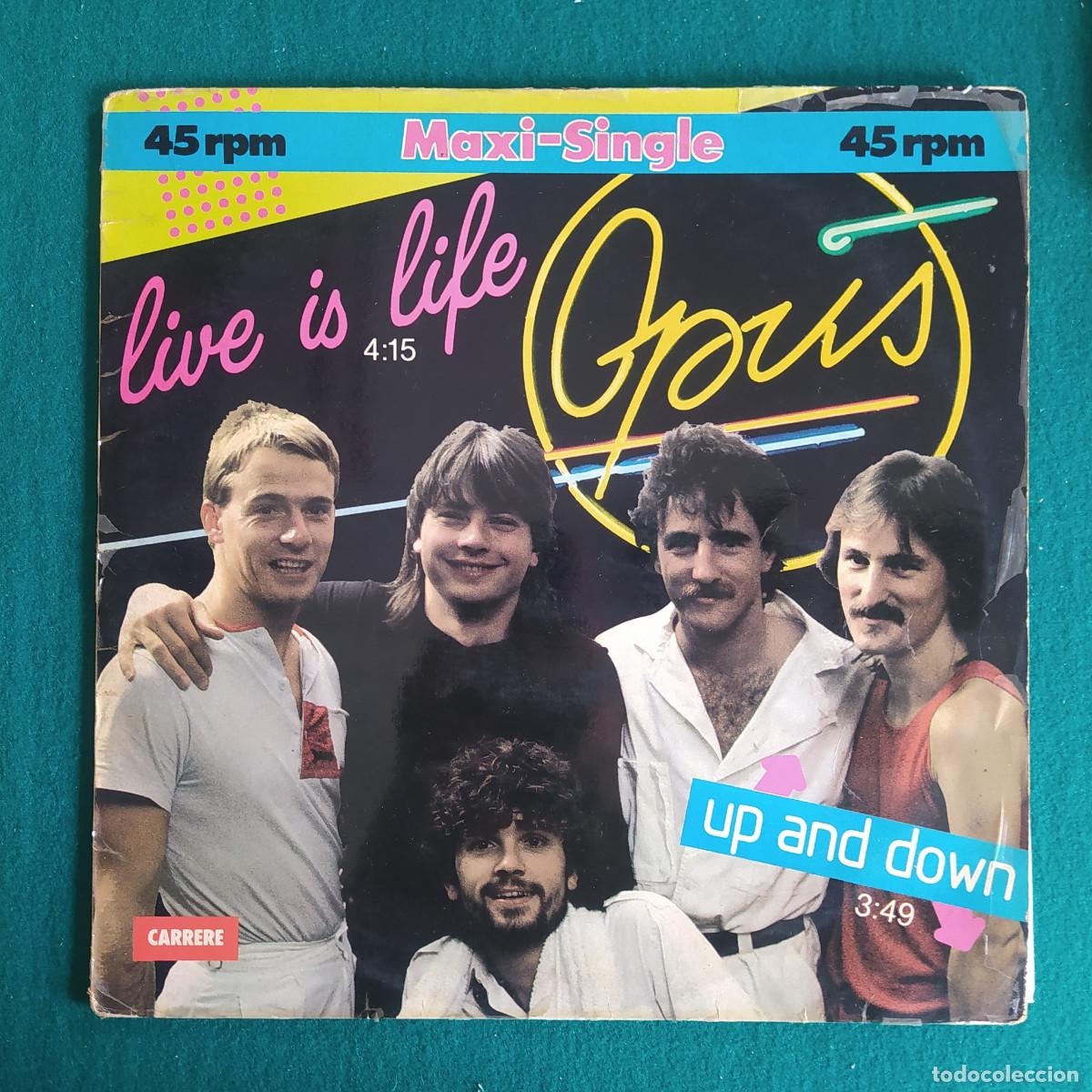 Discos de vinilo: Opus &ndash; Live Is Life / Up And Down - Foto 1