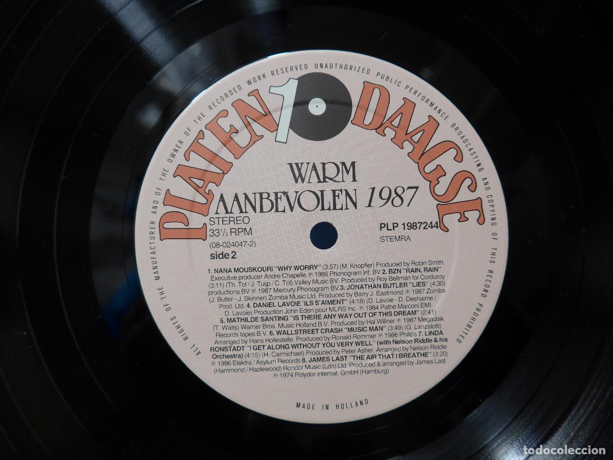 Discos de vinilo: WARM AANBEVOLEN 1987 - Foto 8