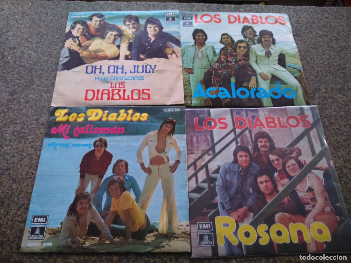 Discos de vinilo: VINILO SINGLE -- LOTE LOS DIABLOS -- 4 DISCOS -- - Foto 1