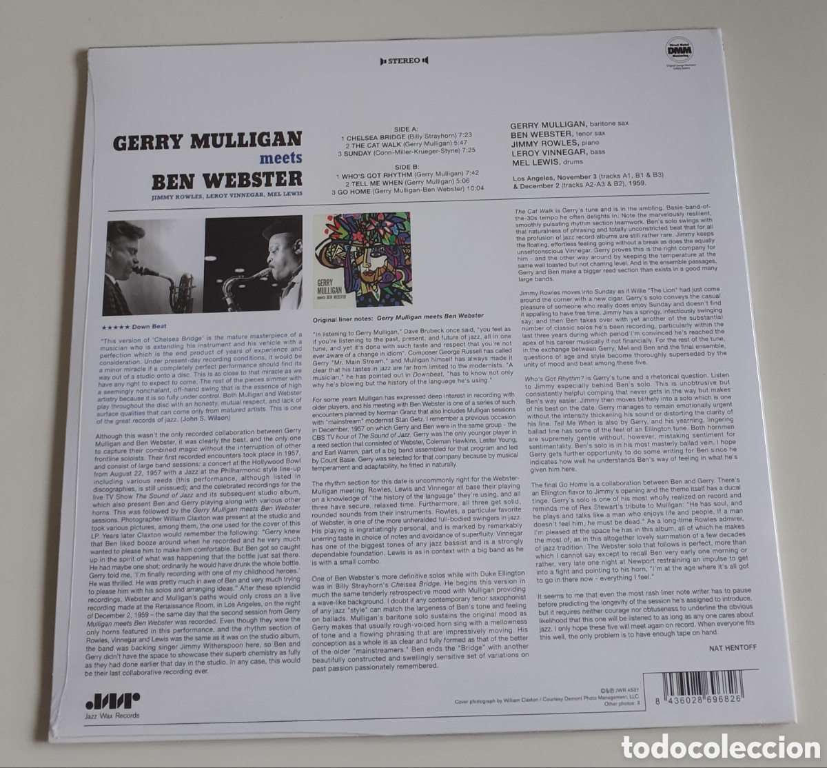 Discos de vinilo: Gerry Mulligan meets Ben Webster, LP jazz - Foto 2