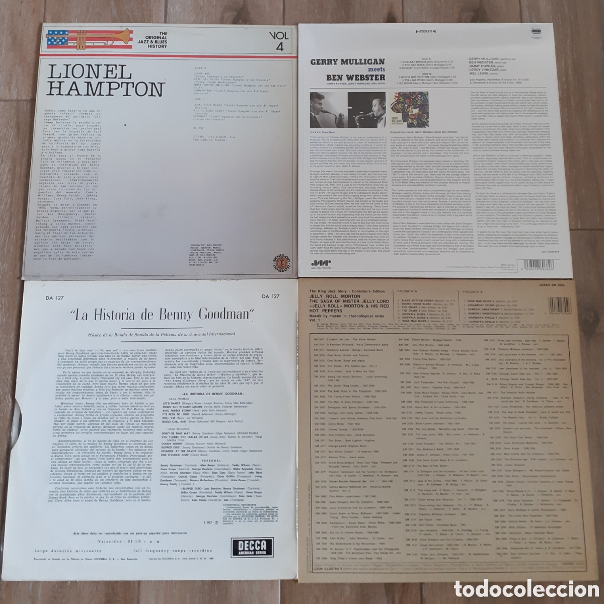 Discos de vinilo: Mulligan, Webster, Hampton, Goodman, Morton, lote jazz - Foto 2