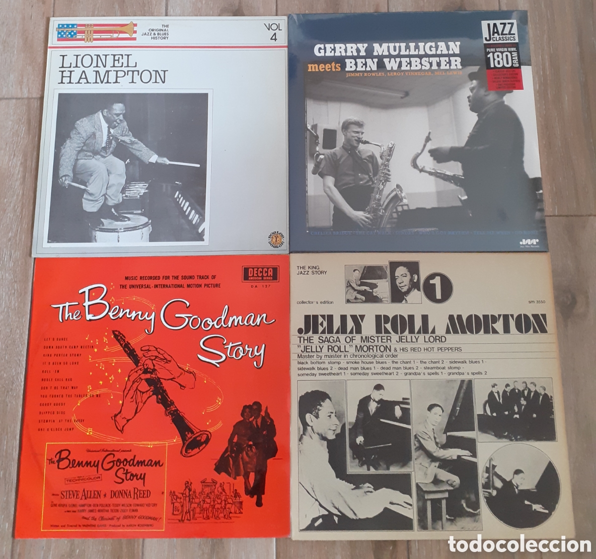 Discos de vinilo: Mulligan, Webster, Hampton, Goodman, Morton, lote jazz - Foto 1