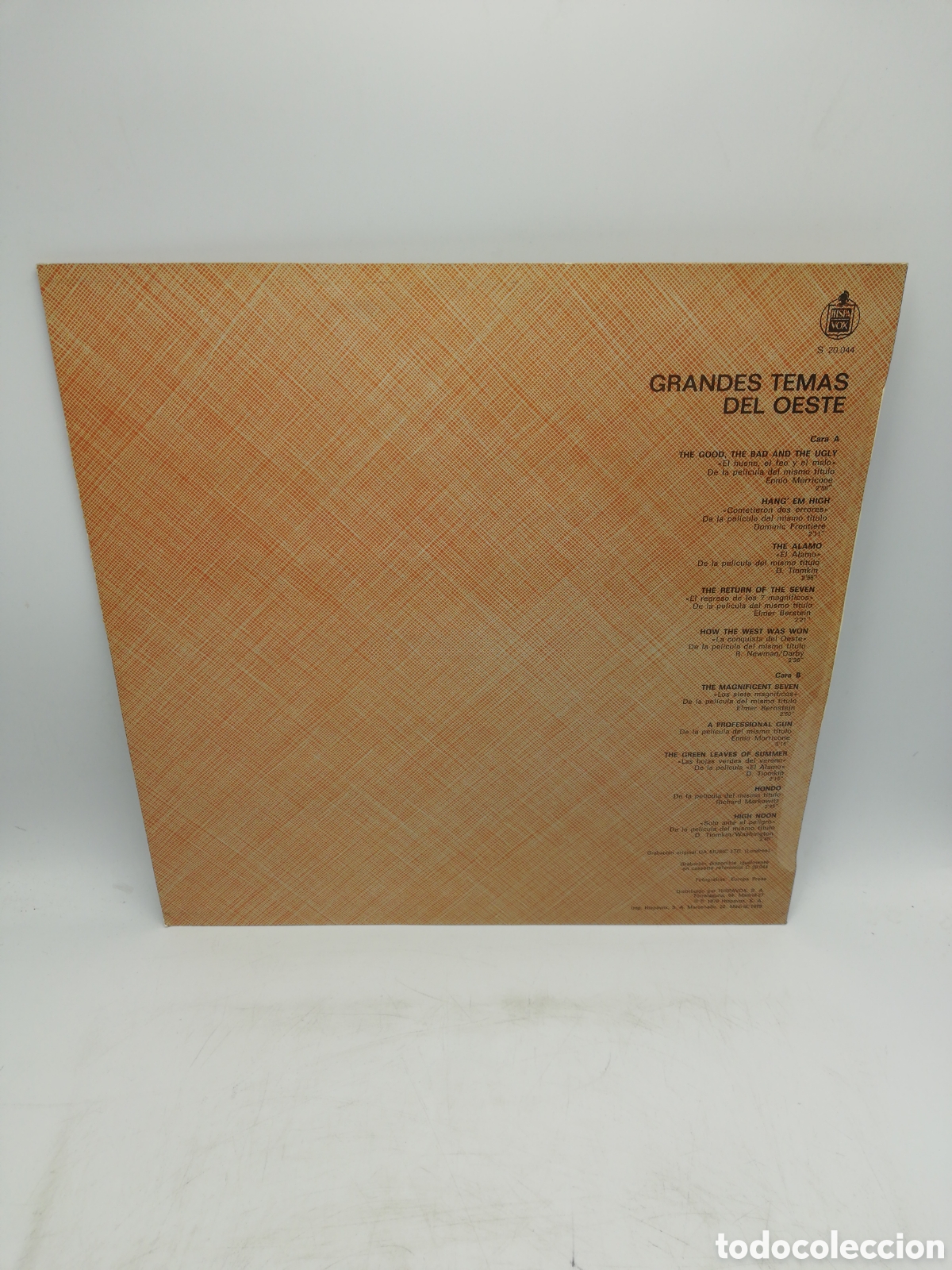Discos de vinilo: Disco de vinilo. Grandes Temas del Oeste. Hispavox. S 20.044. - Foto 2