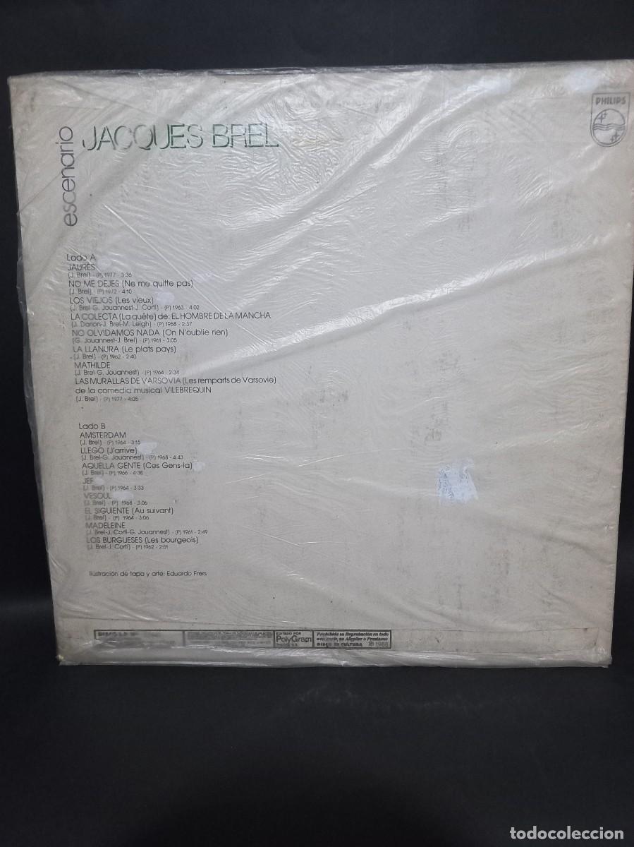 Discos de vinilo: JACQUES BREL - ESCENARIO / LP 27442 - 1988 - Foto 2