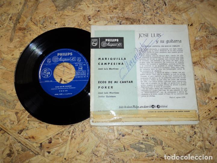 Discos de vinilo: JOSE LUIS - MARIQUILLA + 3 - Foto 2