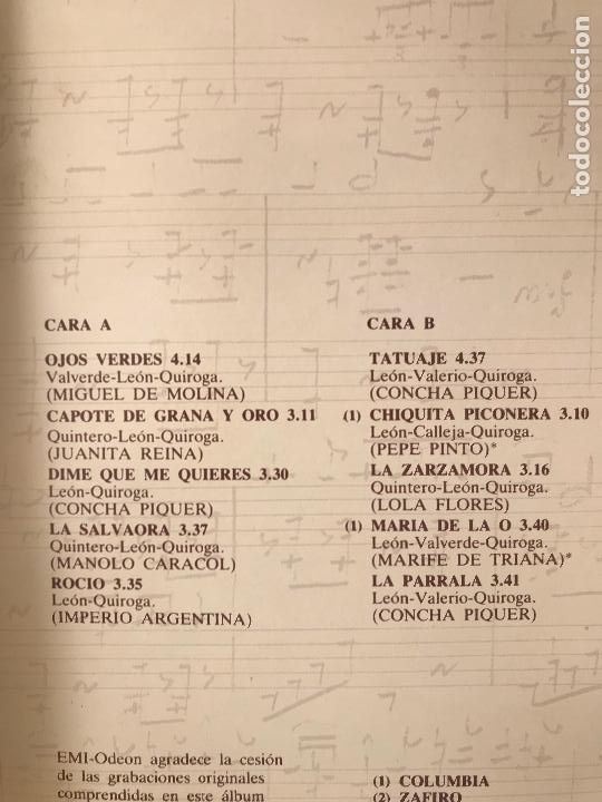 Discos de vinilo: Quiroga... Maestro. Doble LP. Antolog&iacute;a de la copla. - Foto 4