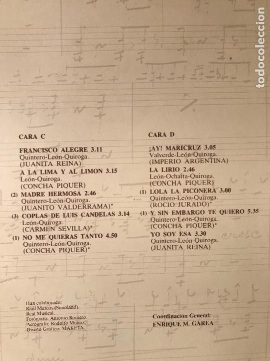 Discos de vinilo: Quiroga... Maestro. Doble LP. Antolog&iacute;a de la copla. - Foto 5