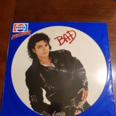 Discos de vinilo: VINTAGE 1987 EPIC PEPSI PRESENTA MICHAEL JACKSON LP PICTUREDISC BAD PROMO PEPSI - RARO