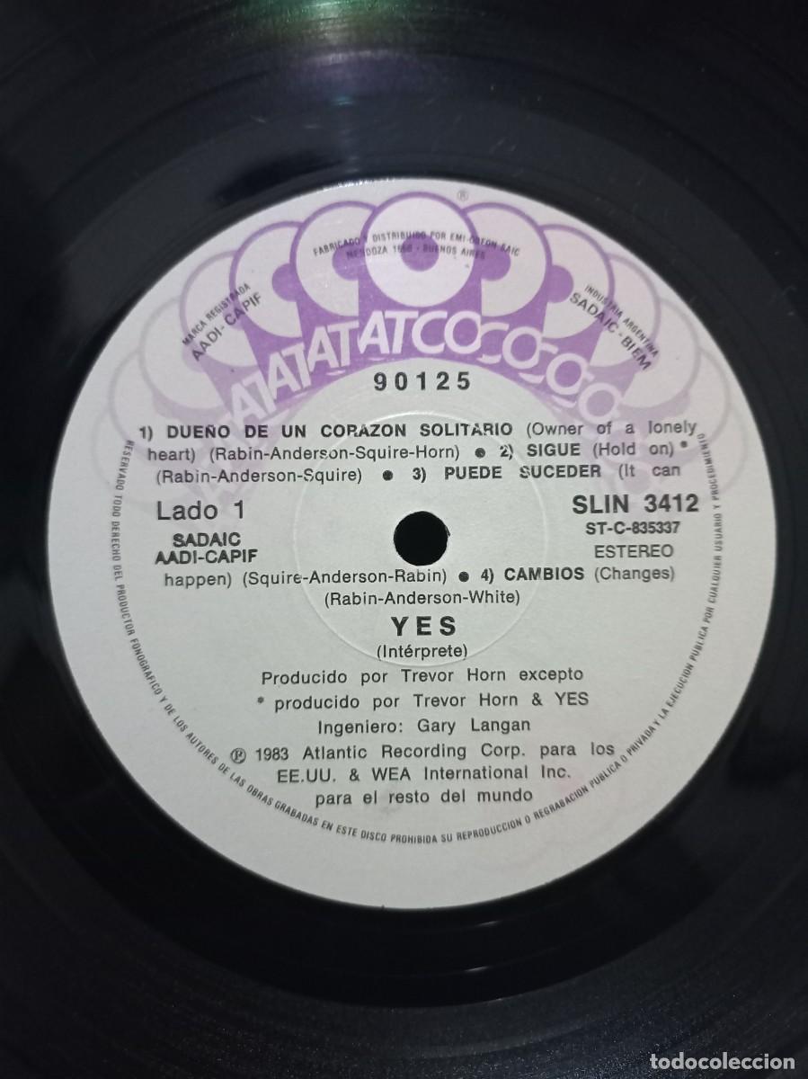 Discos de vinilo: YES - 90125 / ST-C-835337 - 1983 - Foto 3