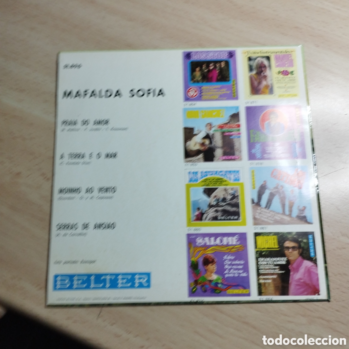 Discos de vinilo: EP 7&rdquo; Mafalda Sof&iacute;a 1968 Praia do amor + 3 - Foto 2