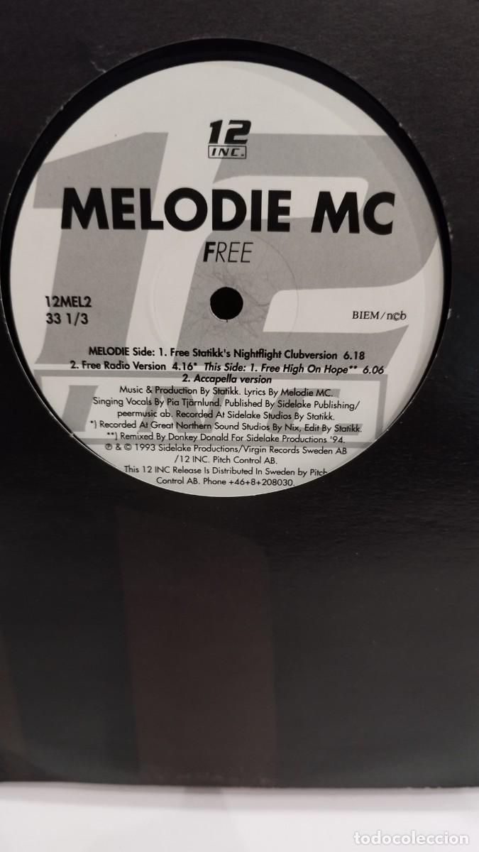 Discos de vinilo: Melodie MC &ndash; Free.Vinilo Maxi Single - Foto 2