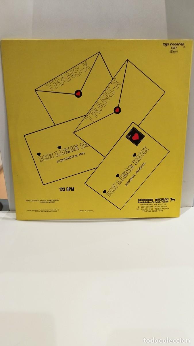 Discos de vinilo: Trans-X &ndash;Ich Liebe Dich.Vinilo Maxi Single - Foto 3