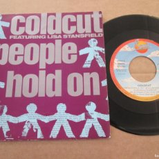 Discos de vinilo: COLDCUT - PEOPLE HOLD ON / YES, YES, YES. SINGLE, SPANISH PROMO 7” 1989 EDITION. VG+