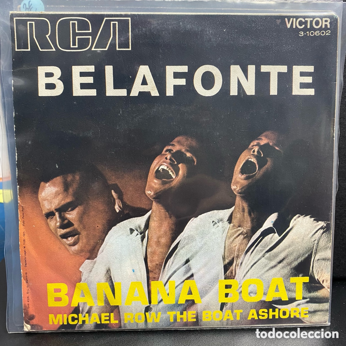 Harry Belafonte Banana Boat Michael Row The Boat Ashore 7 Single 1971 ES