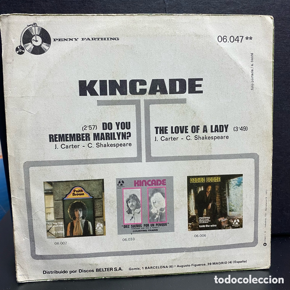 Discos de vinilo: Kincade - Do You Remember Marilyn? (7&rdquo;, Single) - Foto 2