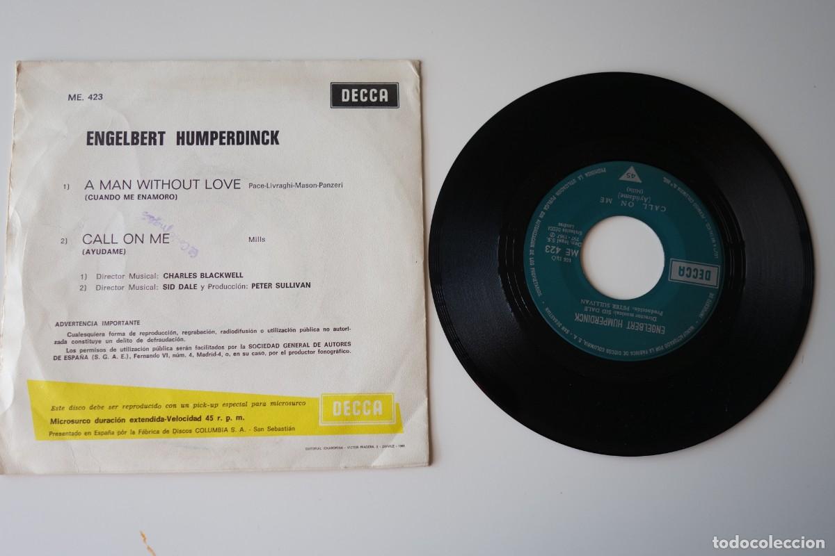 Discos de vinilo: ENGELBERT HUMPERDINK: A ManWithout Love. SINGLE VINILO 7&rdquo;. 2 TEMAS - Foto 2