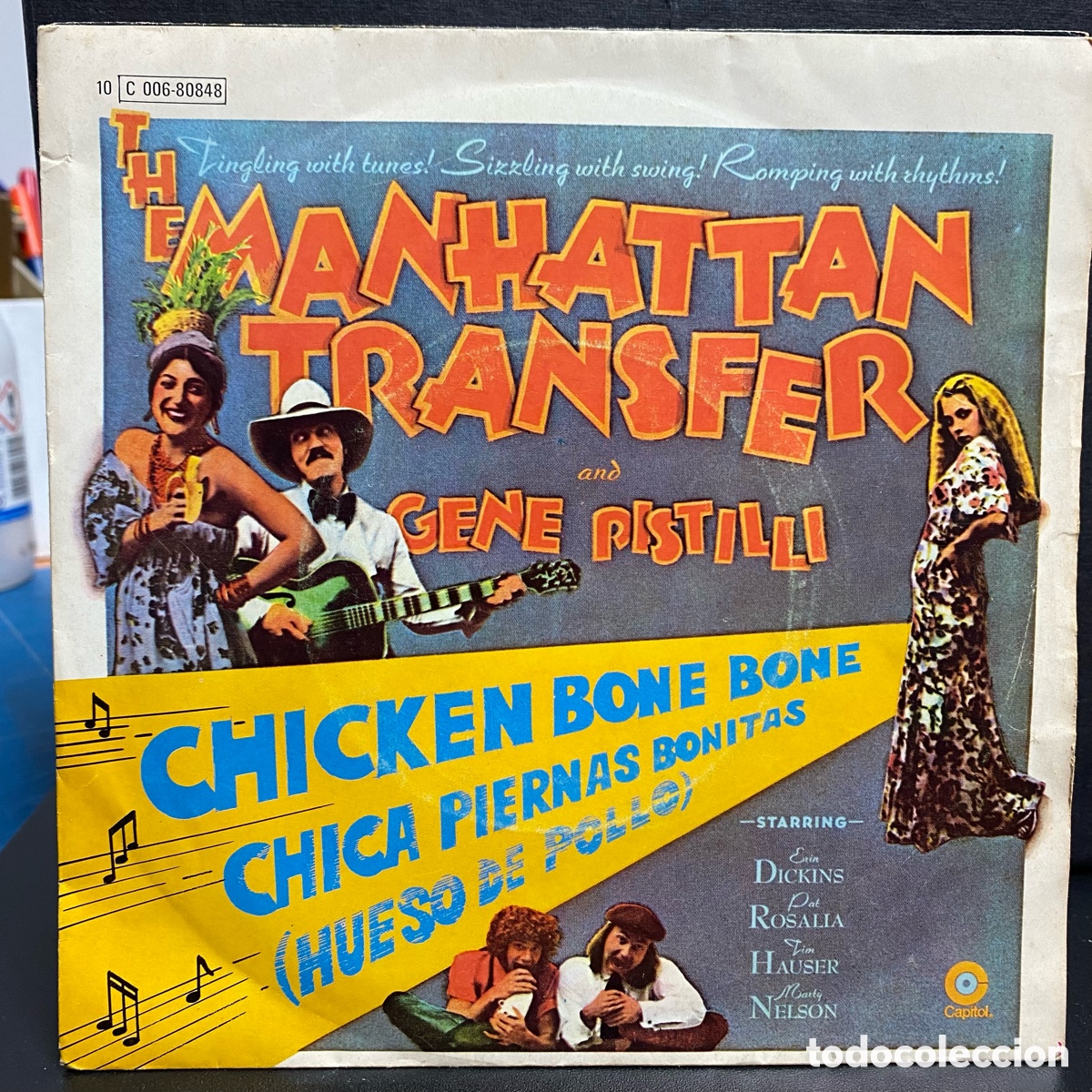 Discos de vinilo: Manhattan Transfer and Eugene Pistilli - Chicken Bone Bone (7&rdquo;, Single) - Foto 1