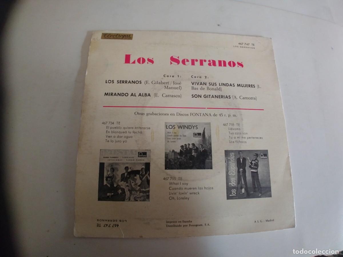 Discos de vinilo: LOS SERRANOS-EP LOS SERRANOS +3 - Foto 2