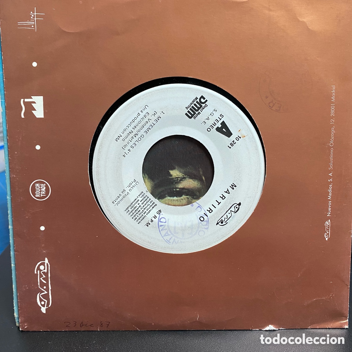 Discos de vinilo: Martirio - M&eacute;teme Goles (7&rdquo;, Single) - Foto 1