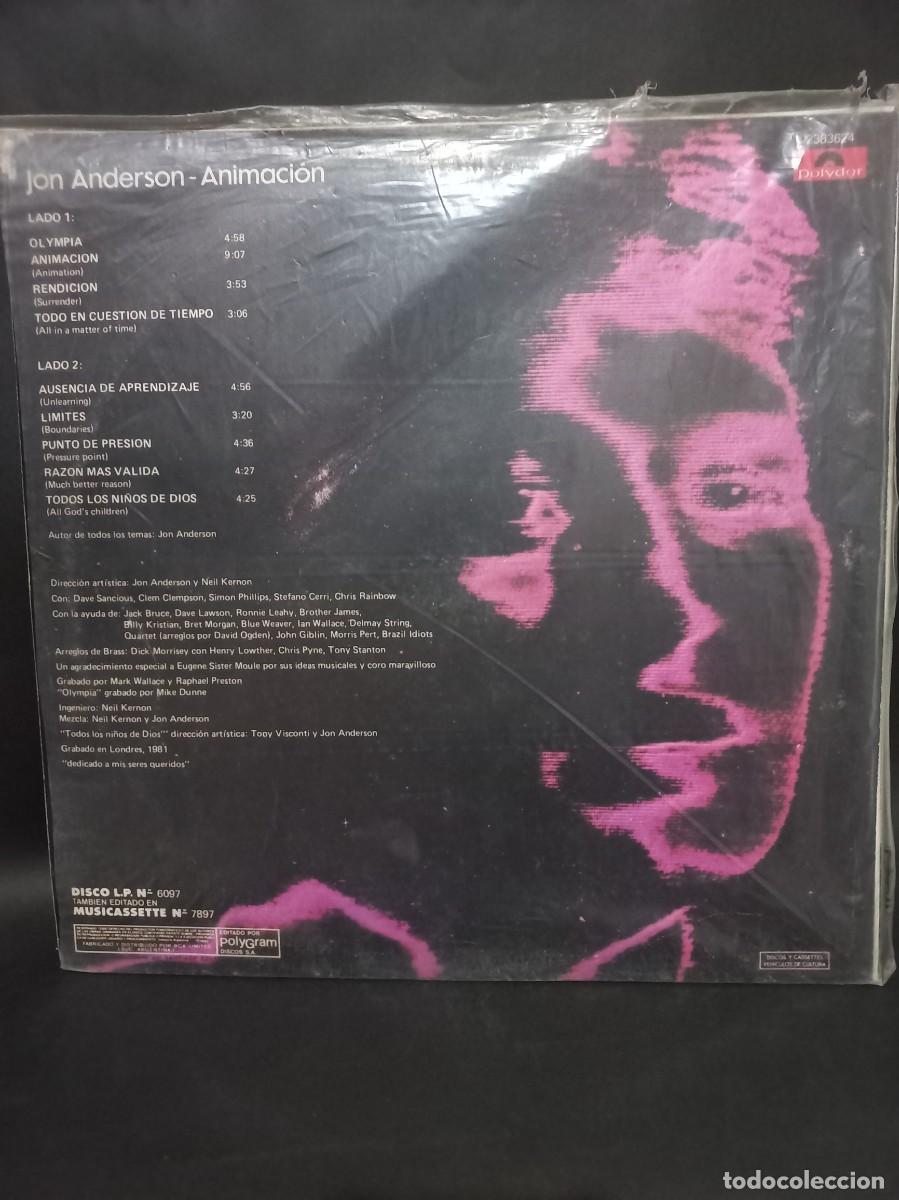 Discos de vinilo: JON ANDERSON - ANIMACI&Oacute;N / LP 6097 - 1982 - Foto 2
