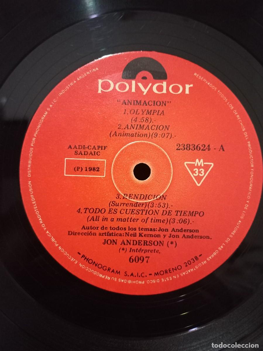 Discos de vinilo: JON ANDERSON - ANIMACI&Oacute;N / LP 6097 - 1982 - Foto 3