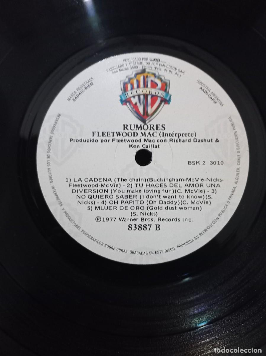 Discos de vinilo: FLEETWOOD MAC - RUMOURS / 83887 - 1977 - Foto 3