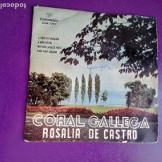 Discos de vinilo: CORAL GALLEGA ROSALIA DE CASTRO - EP COLUMBIA 1959 - VIRXE DE GUADALUPE +3, FOLK TRADICIONAL GALICIA