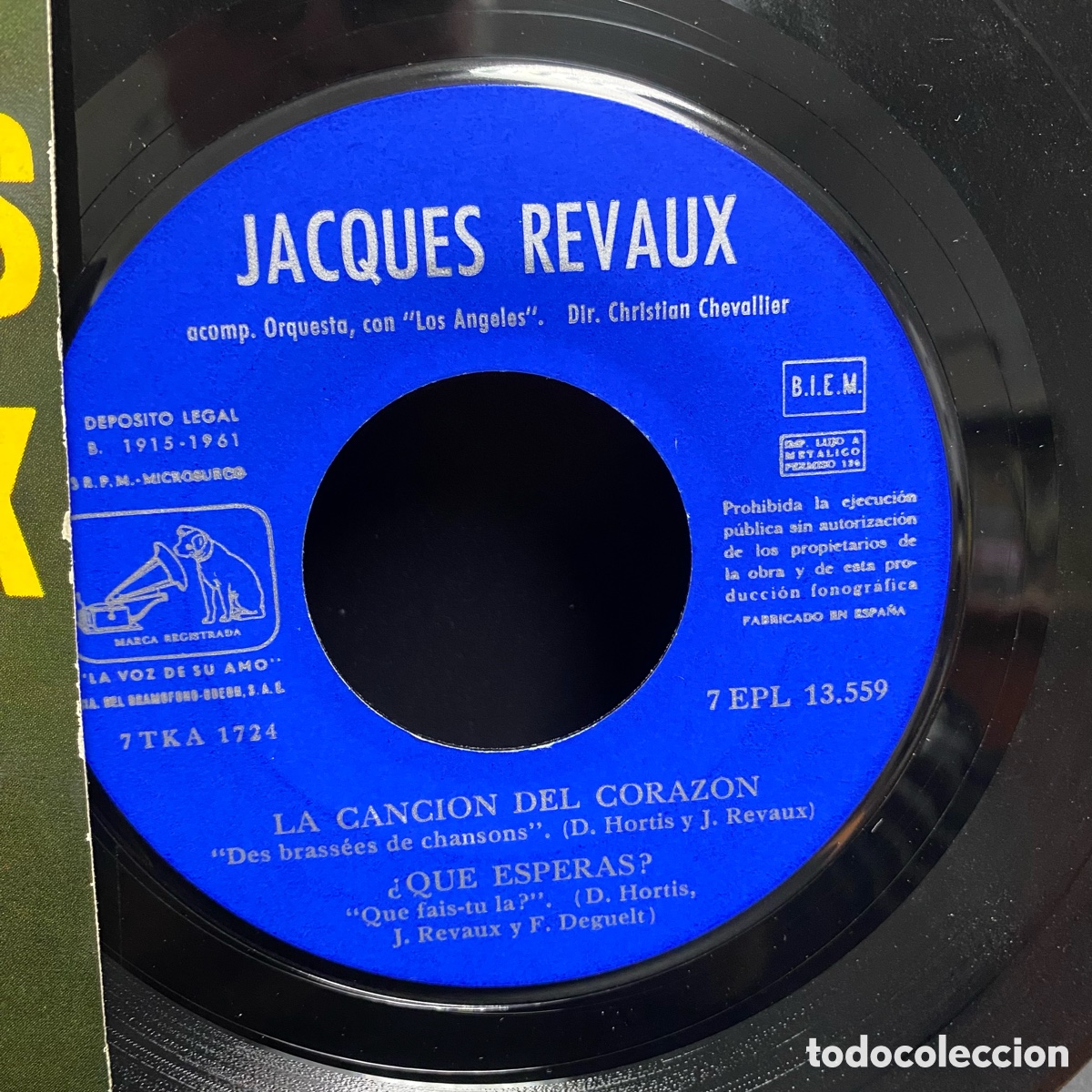 Discos de vinilo: Jacques Revaux - Canta En Espa&ntilde;ol (7&rdquo;, EP) - Foto 3