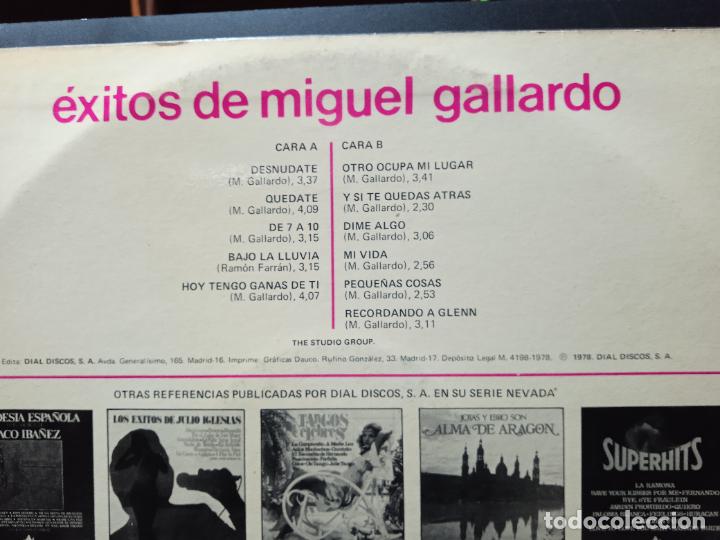 Discos de vinilo: LP THE STUDIO GROUP LOS EXITOS DE MIGUEL GALLARDO DIAL DISCOS 1977 PEPETO - Foto 2