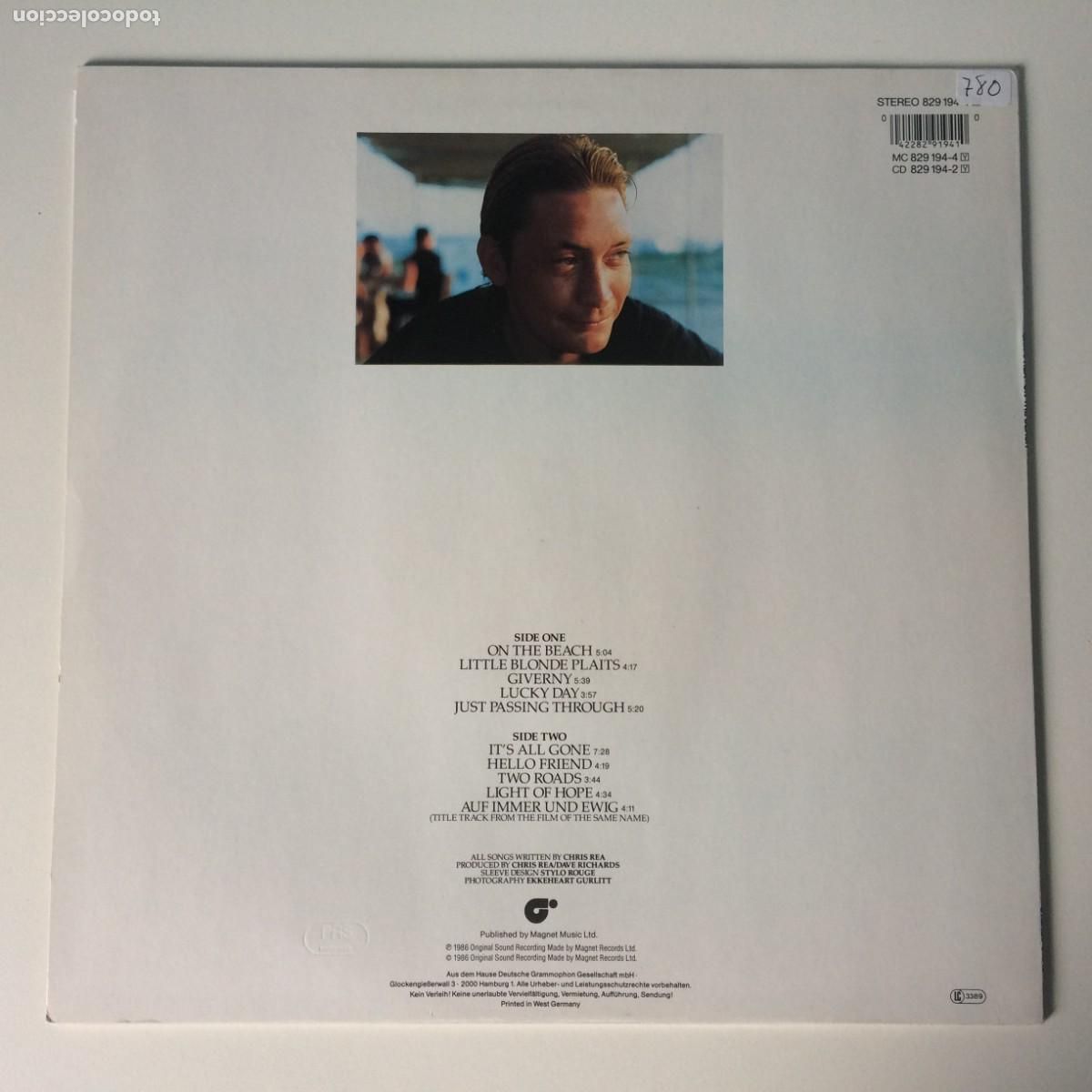 Discos de vinilo: Chris Rea &lrm;&ndash; On The Beach , Germany 1986 Magnet - Foto 2